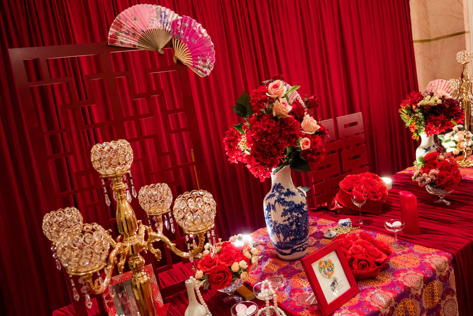 Trang trí tiệc cưới Trung Hoa tại Khách sạn MerPerle Crystal Palace