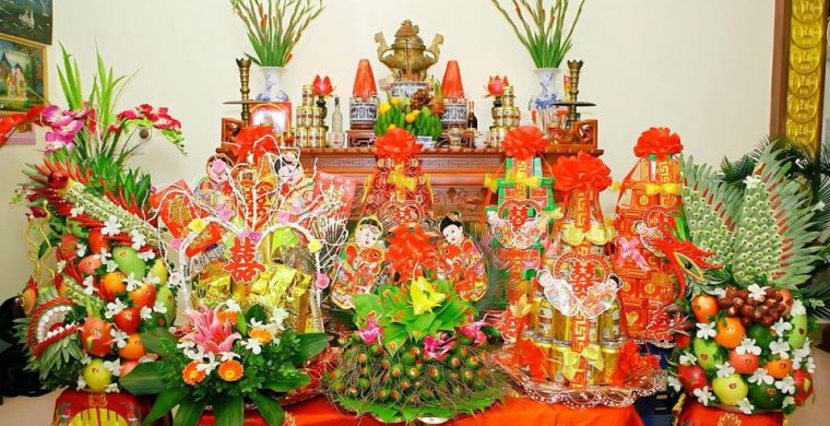 cách bày biện tráp ăn hỏi